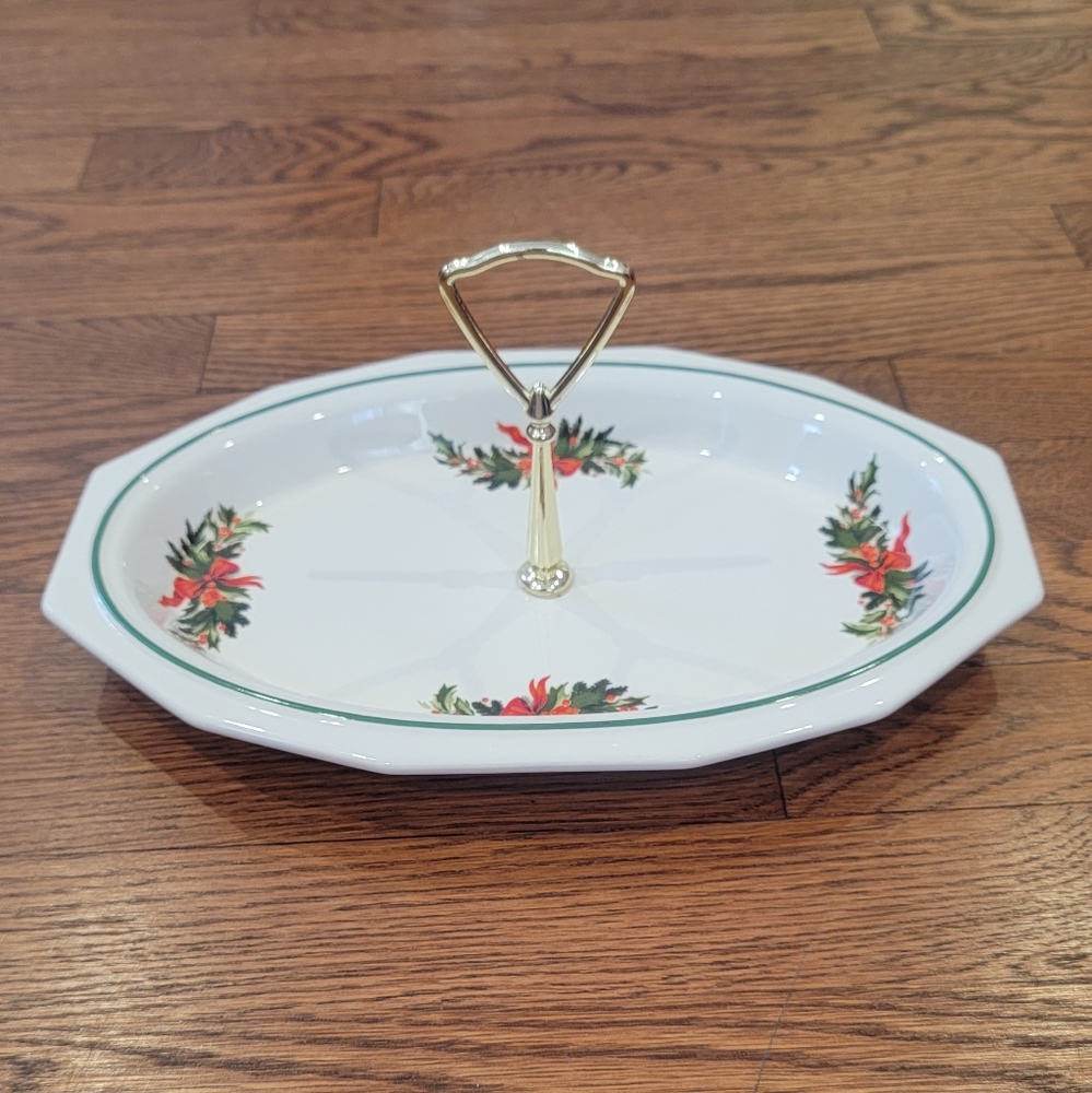 Vintage Pfaltzgraff Christmas/Holiday Heritage Handle Serving Tray